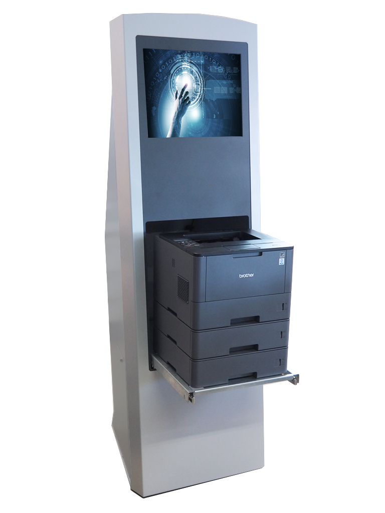 P30-D SB-Terminal mit Monitor, Edelstahltastatur und A4 Laserdrucker