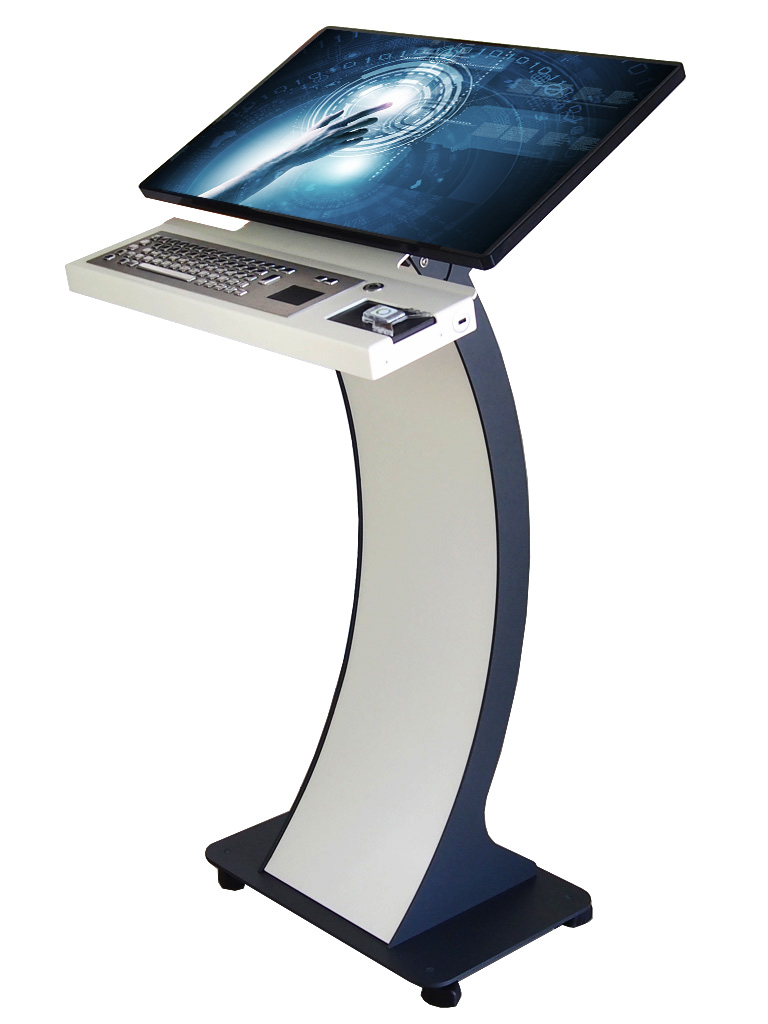easy pc stand Buergerterminal Personalausweis reader SID Box Kiosk Terminal 32 Zoll Touchmonitor Tastatur 9