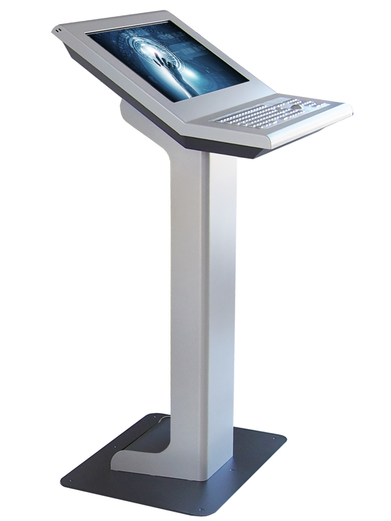 light pc stand M-22-T PCAP Touchmonitor stainless steel keyboard