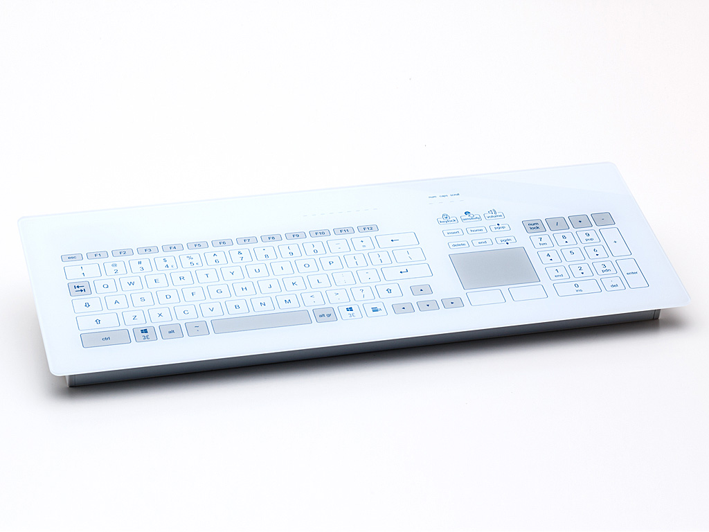 Einbau Glastastatur Nummernblock Touchpad DE weiß EINBAU-DEU