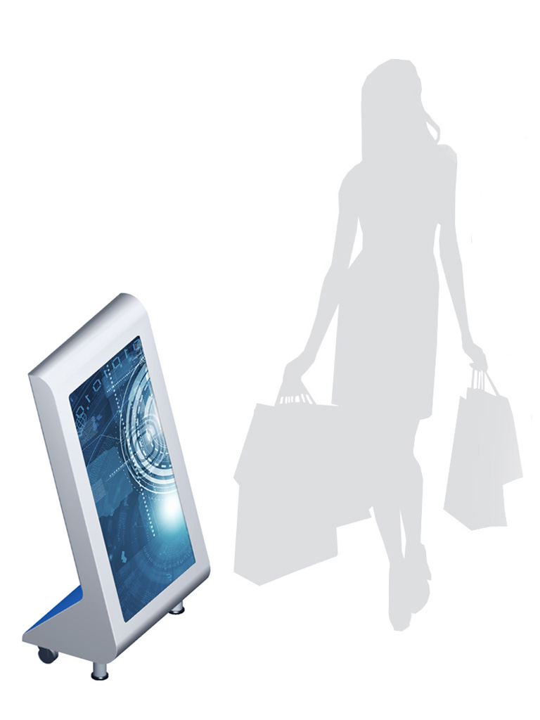 Indoor - BENT Digitaler Kundenstopper mit 32“ Monitor, Mediaplayer