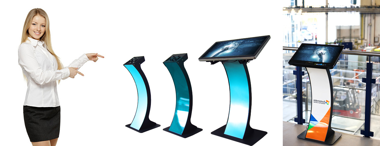 kiosk terminal easy pc stand 22 42 zoll touchscreen monitor preferred colour ral