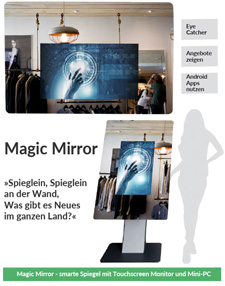 Magic Mirror - smarter Spiegel mit Touchmonitor und Android Mini-PC